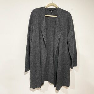 Eileen Fisher Open Knit Merino Wool Cardigan Size 2X